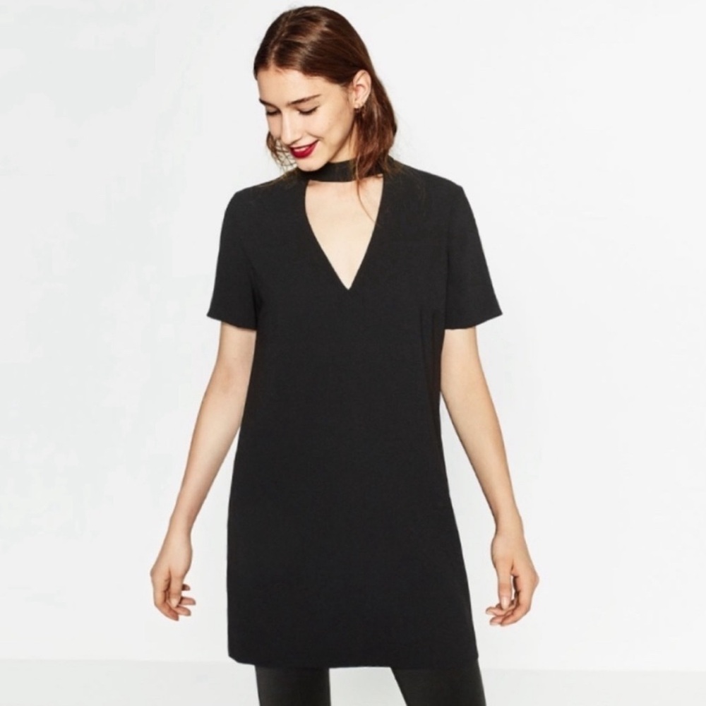 Zara Black Choker Detail Dress